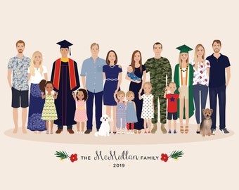 family Portrait, custom  illustration