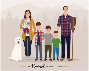 Custom Portrait with pets