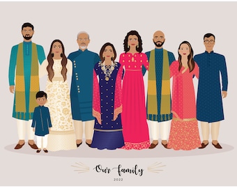 custom large family portrait