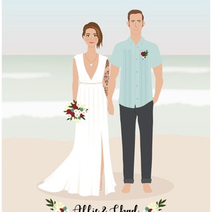 First anniversary gift / Wedding portrait / Couple gift image 5