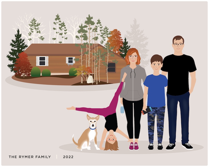 Family portrait illustration image 10