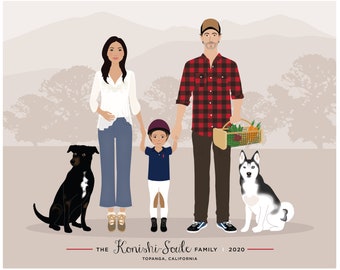 Family Portrait Illustration