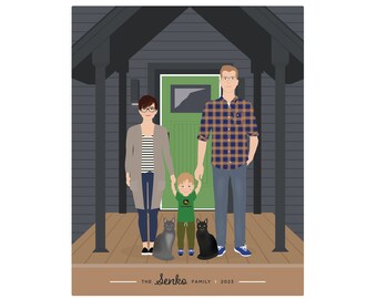 Benutzerdefinierte Familien Portrait Größe Upgrade 11x14