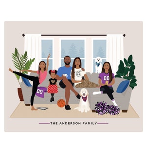 Custom Portrait, Family portrait, family gift