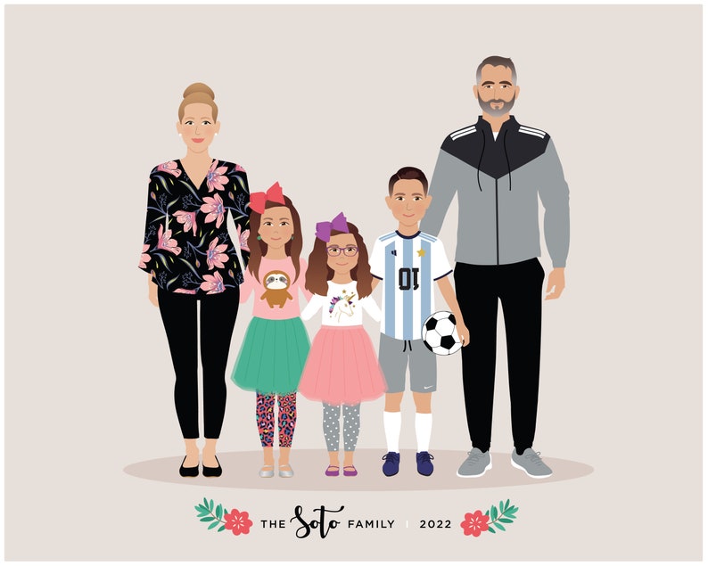 Family Portrait, Personalized child add on image 8