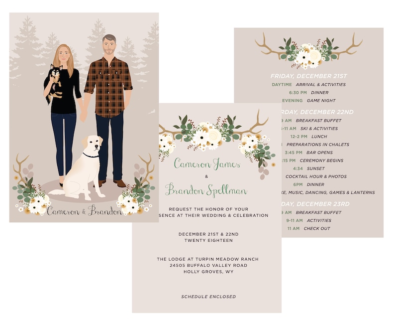 Presentation of couple wording picture