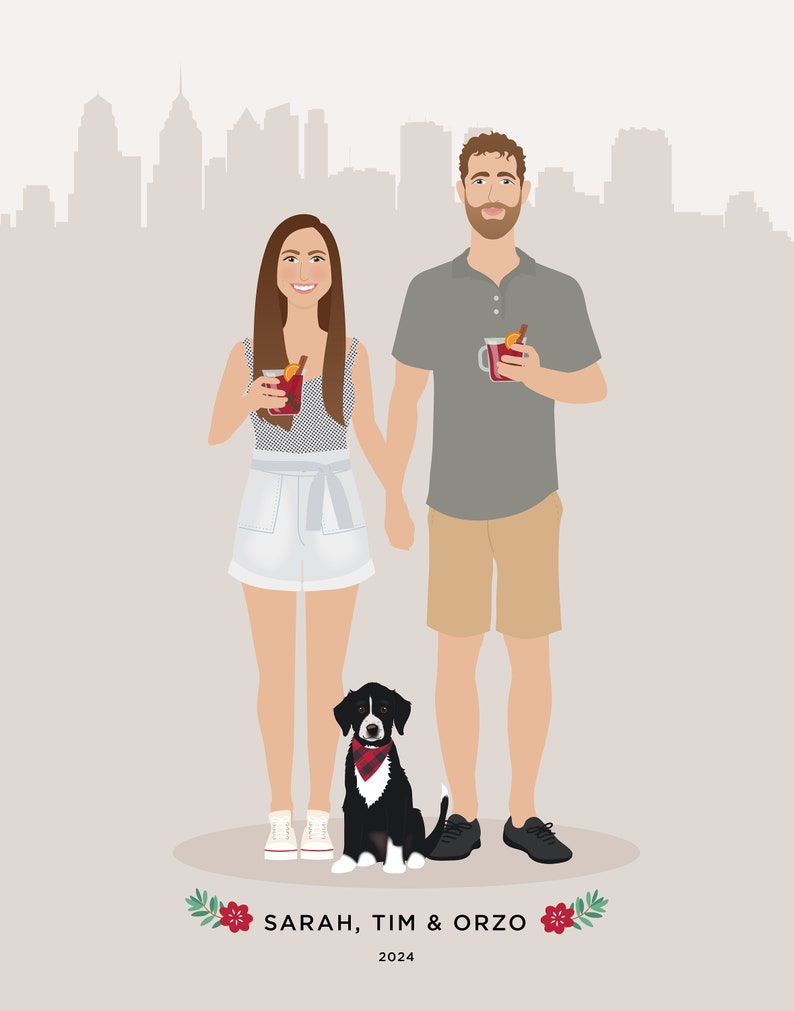 Custom Family Portrait, add pet image 10