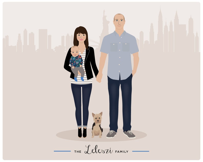 Custom Family Portrait, couple portrait image 7