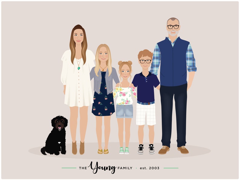 Family portrait illustration image 4