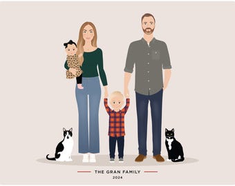 Family drawing, add pet