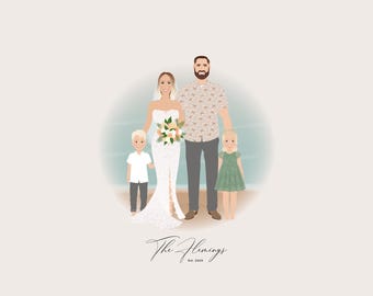 Wedding guestbook, Custom portrait canvas for guest signatures