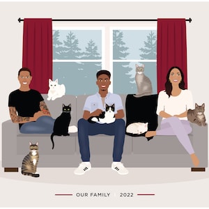 Family Portrait illustration, add a child image 3