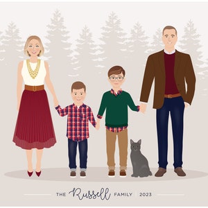 Family Portrait illustration, add a child image 4