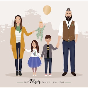 family portrait illustration