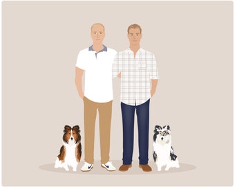 Custom Family Portrait, add pet