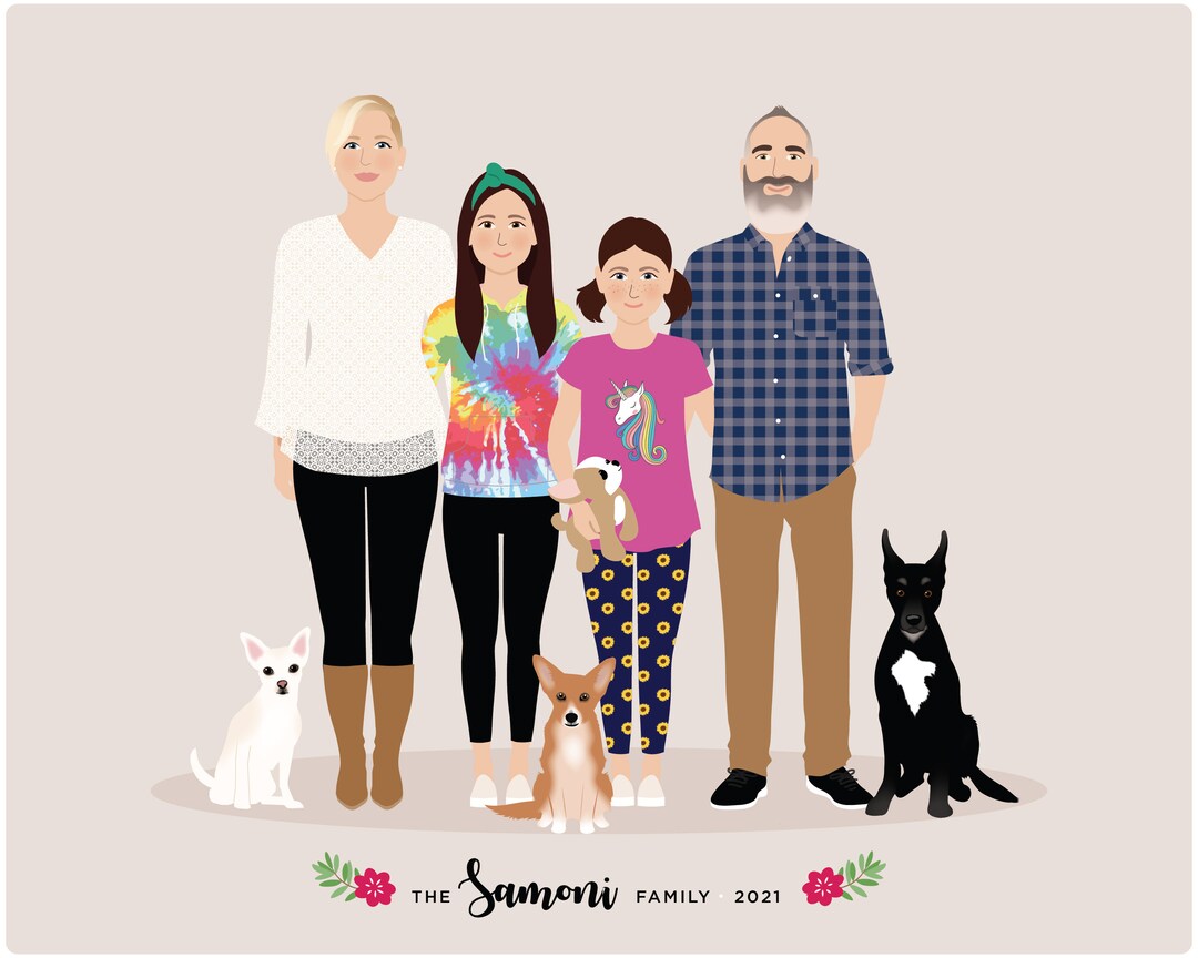 Custom Portrait, Additional Person - Etsy