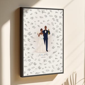 Wedding Guest book, Custom Portrait Guestbook, art print or canvas