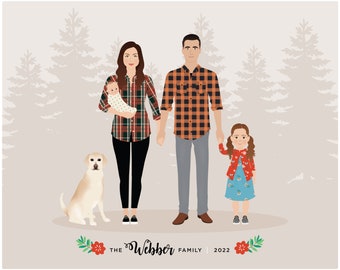 Familien Illustration, Person hinzufügen