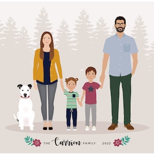 Family Portrait illustration, add a child image 7
