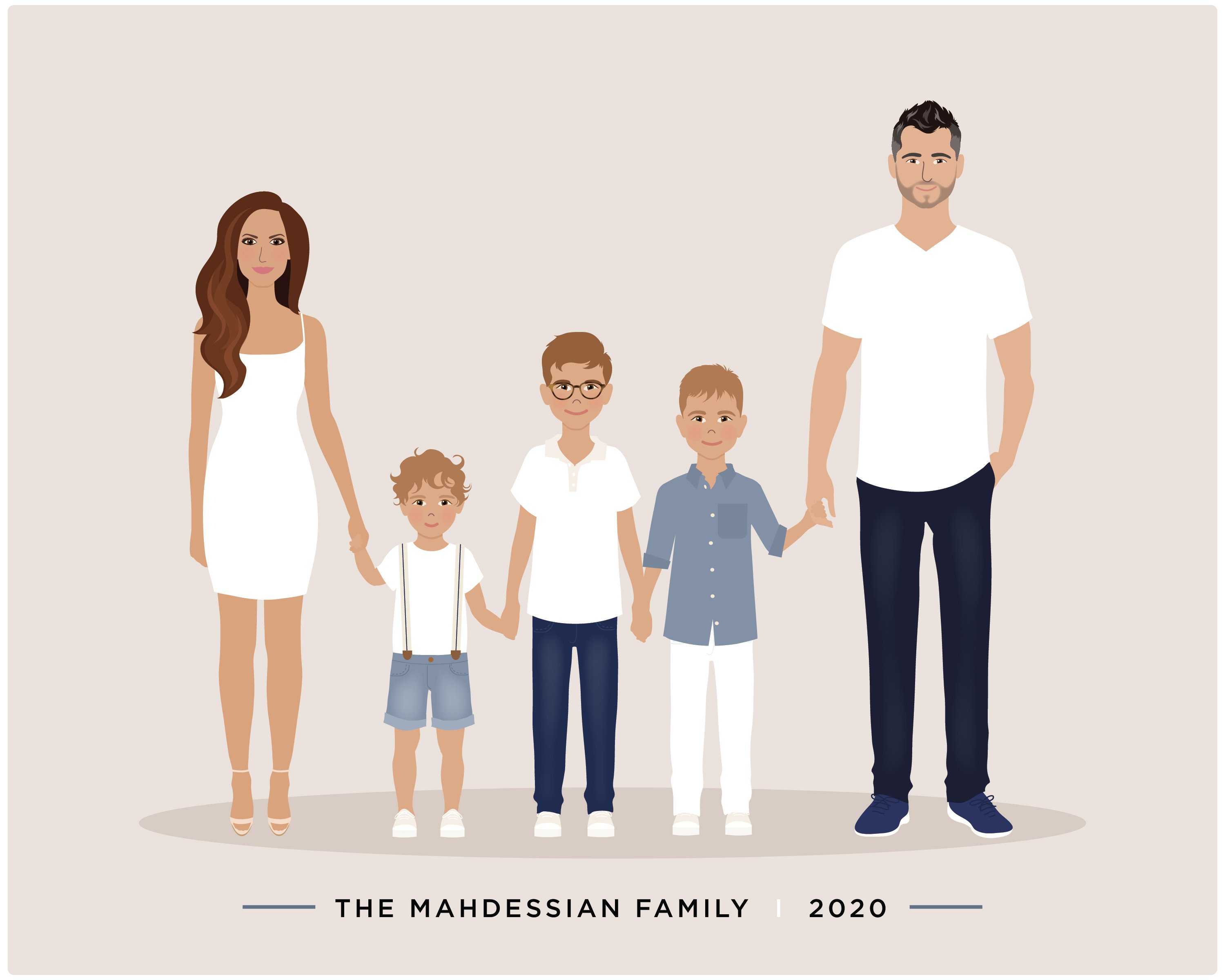 Family Dessin Famille 5 Personnes Dessin de famille ajouter une personne - Etsy Canada