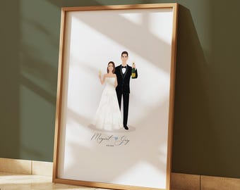 Wedding Portrait Art for guests to sign, alternative guestbook