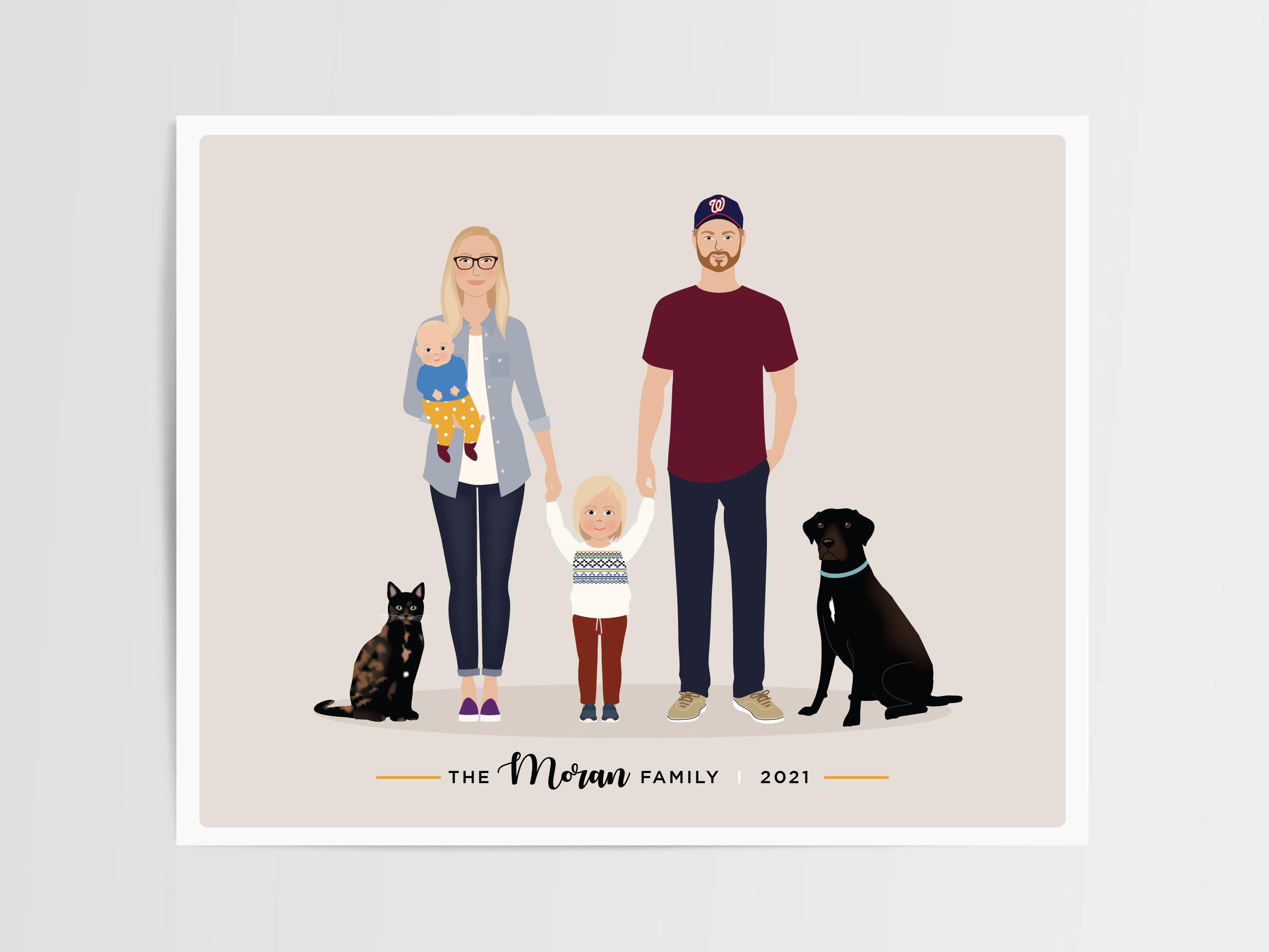 Custom Family Portrait - Etsy