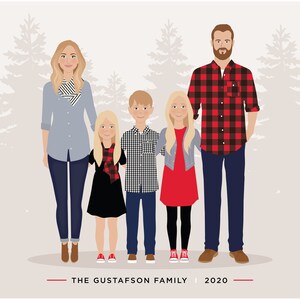 Custom Family portrait, personalized family art