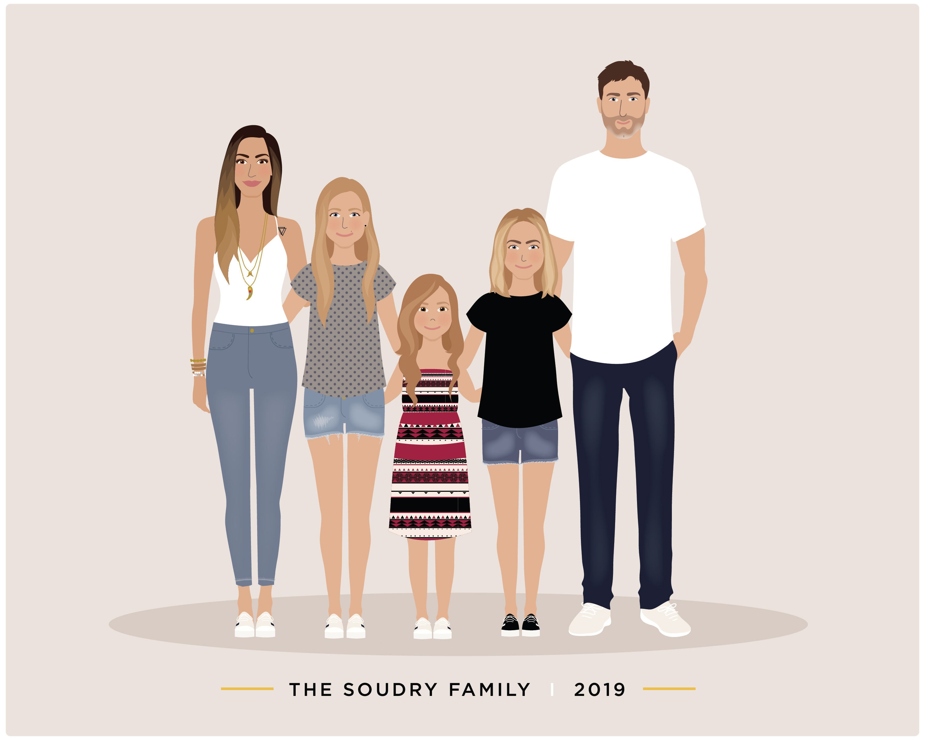 Family Dessin Famille 5 Personnes Dessin de famille ajouter une personne - Etsy Canada
