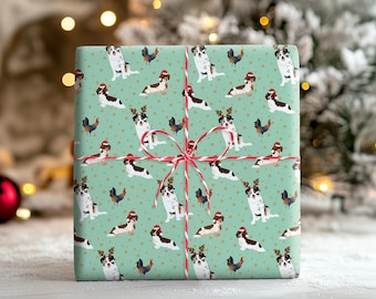 Custom Pet Portrait Wrapping Paper, Personalized Dog Christmas Gift Wrap