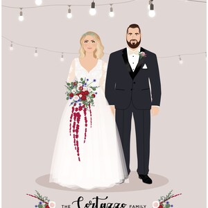 First anniversary gift / Wedding portrait / Couple gift image 2