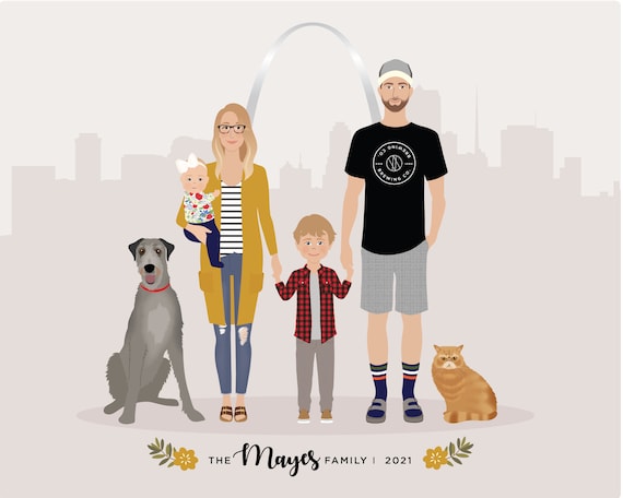 Custom family portrait deals