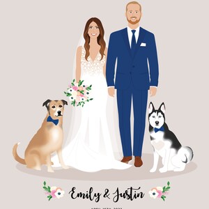 First anniversary gift / Wedding portrait / Couple gift image 10