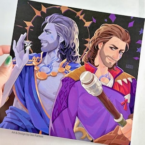 God of Ambition vs Gale Dekarios - Square Art Print - Baldur&#39;s Gate 3