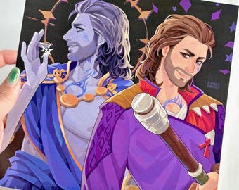 Dio dell'Ambizione contro Gale Dekarios - Stampa artistica quadrata - Baldur's Gate 3