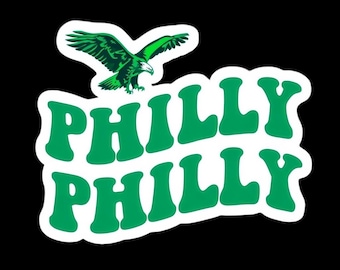 Calcomanías de vinilo troqueladas de los Philadelphia Eagles, pegatinas para autos deportivos, decoración del hogar, artículos para fanáticos (4 tamaños)