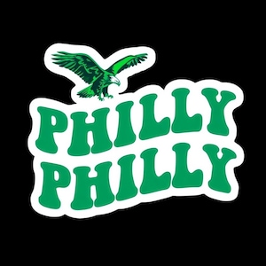 Philly Philly Eagles Kiss-Cut Vinyl Decals, Sports Car Stickers, Home Decor, Fan Merchandise, Gift for Football Lovers