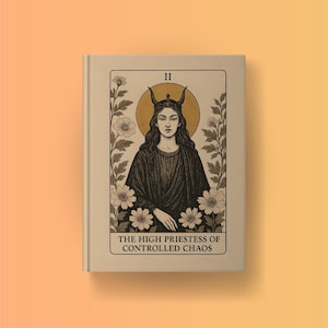 Mystical Hardcover Notebook | High Priestess of Chaos Journal, Vintage Tarot Design, Dark Academia Gift | Dark Feminine Gift