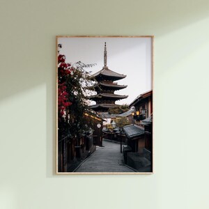 Kyoto Print, Japanese Traditional Architecture Photography, Temple Wall Art, Travel Poster