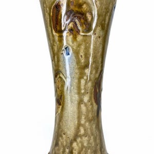 Mark Hewitt Studio Pottery Vase – Wood-Fired Salt Glaze, Blue Glass Runs
