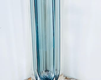 Vintage Mid-Century Murano Sommerso Glass Vase w/sticker