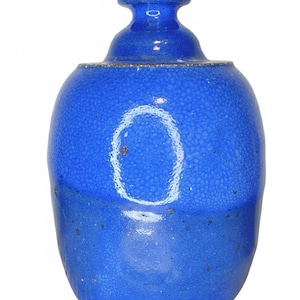 Steve Taggart Studio Pottery Vase - Vibrant Cobalt Blue Stoneware - signed