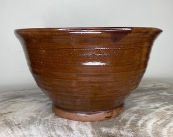 Vintage Rick Hamelin Warren Lead Free Redware Pottery Bowl