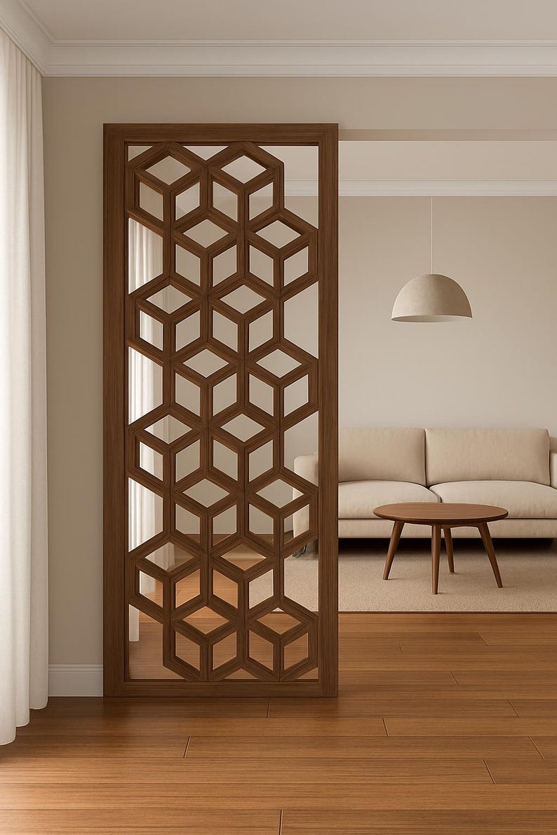 3D Cubic Wall Panel | Modern Room Divider | CNC Laser Cut DXF File ...