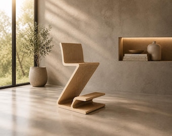 Parametrische stoel CNC-bestanden | CNC-gesneden houten meubels | Digitale download