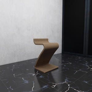 Parametric Wooden  Bar Stool | CNC Cut Digital File (DXF) | Modern Minimalist Stool Design