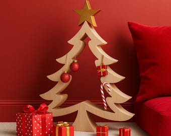 Modern Wooden Christmas Tree Plans | DIY CNC Laser Cut Files (Digital Download)