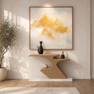 Consolle parametrica moderna / Decorazione minimalista in legno / File digitale CNC