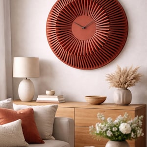 Parametrische wandklok CNC-bestand | Moderne houten muurkunst (digitale download)