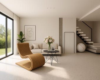 Organic Design Lounge Chair | CNC & Laser Cut File | Digital Download