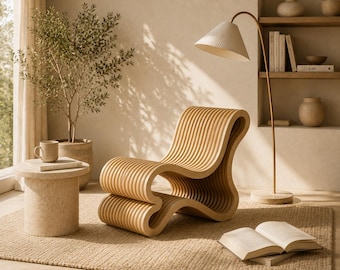 Planos CNC para silla Z paramétrica moderna / Sillón de madera / Descarga digital